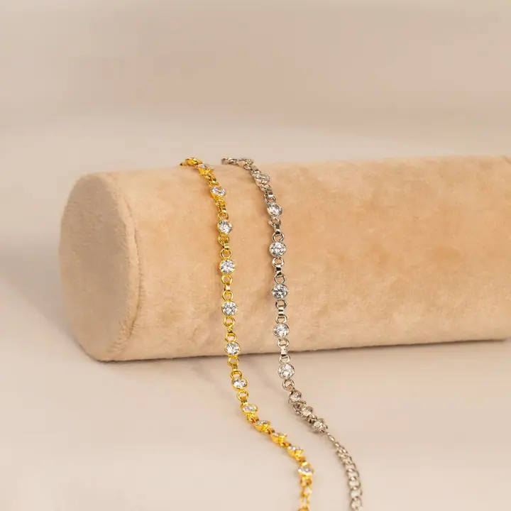 Bezel Line Bracelet Pair — Wristwear, House of Mina