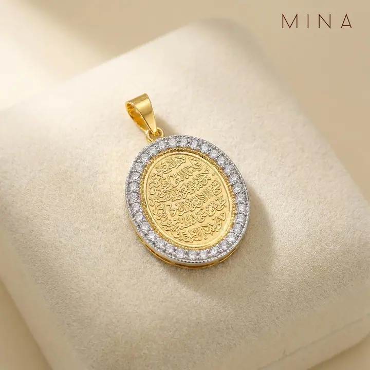 Calligraphy Coin Oval Halo Locket — Lockets, House of Mina