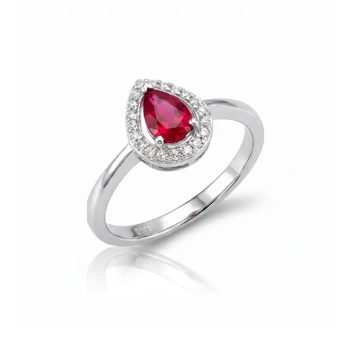 Ruby Halo Ring — Rings & Bands, House of Mina