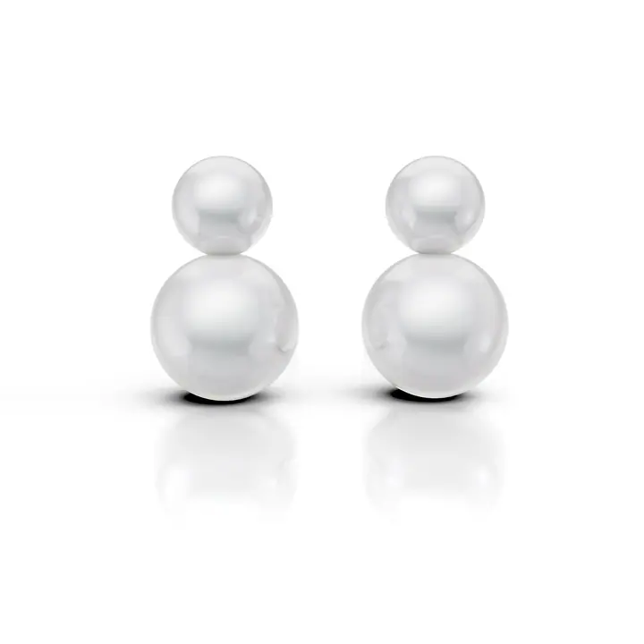 Pearl Duo Studs — Studs, House of Mina