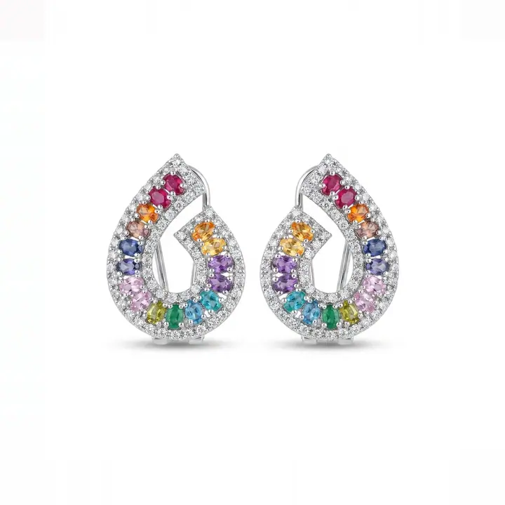 Rainbow Studs — Earrings, House of Mina
