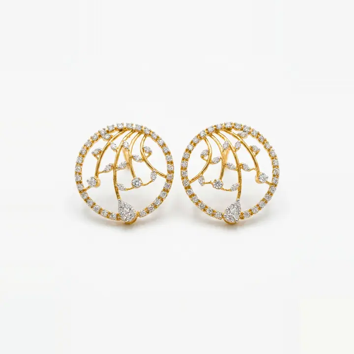 Rosalie Vine Circle Studs — Earrings, House of Mina