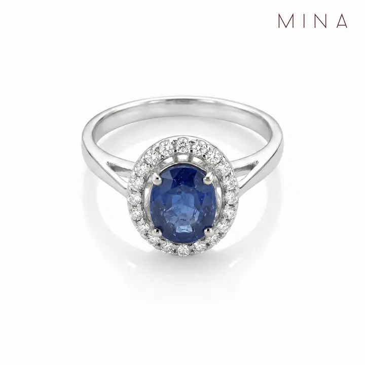 Safira Halo Ring — Engagement Rings, House of Mina