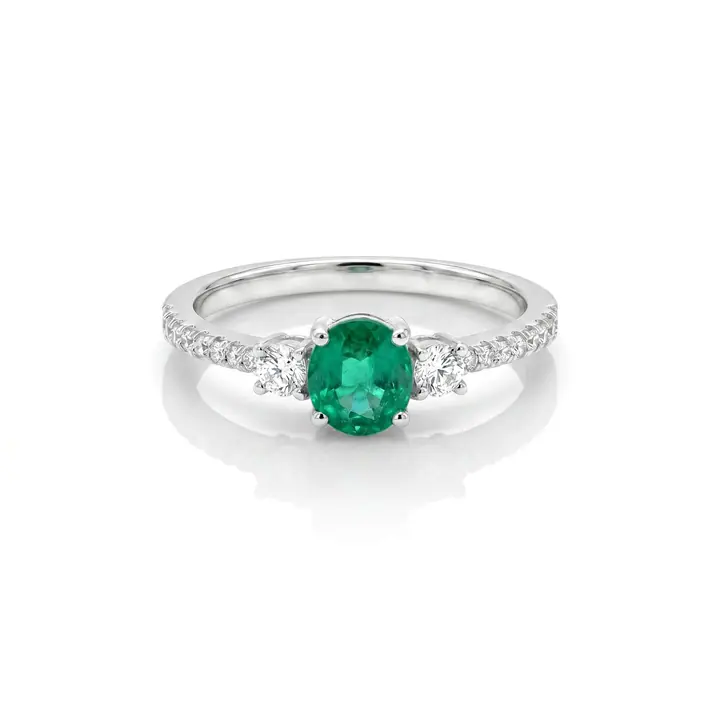 Seraphine Three-Stone Ring — Rings & Bands, House of Mina